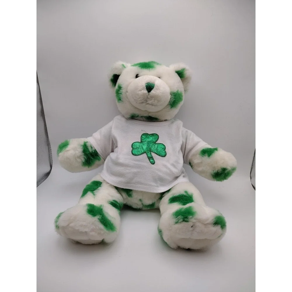 Build A Bear St. Patricks Day Bear Irish Clover Shamrock Green Lucky Teddy 2003